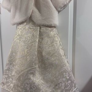 “Wonder Nation” Cream and Gold Floral Dress